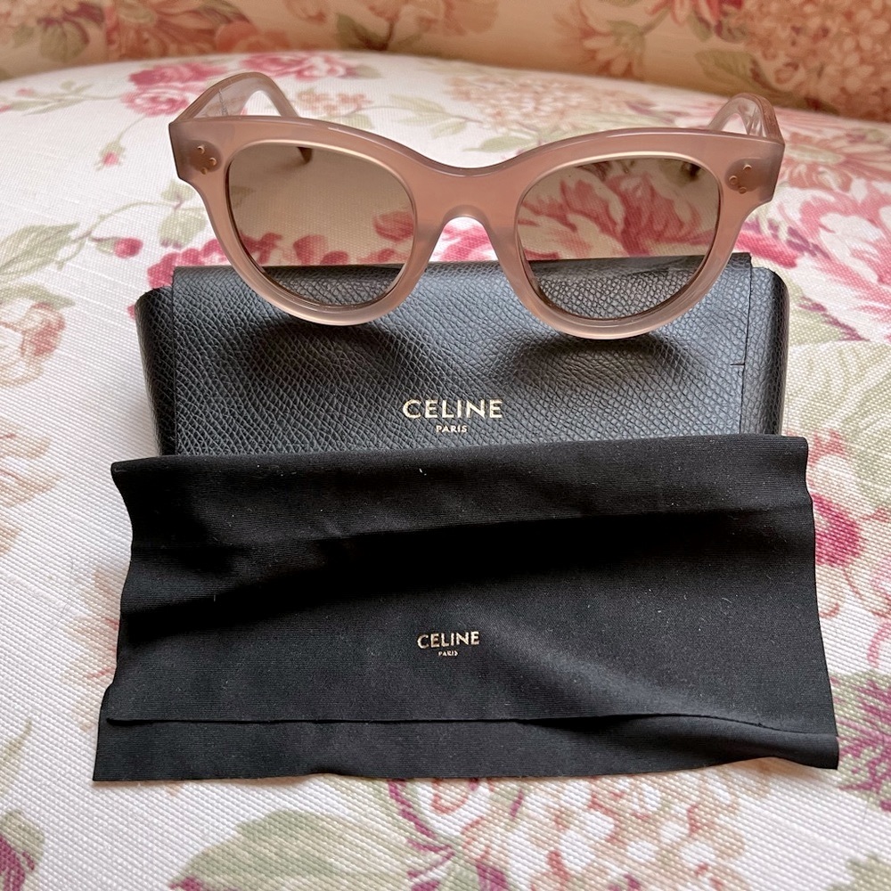 Celine 48mm Shiny Hazelnut/brown gradient Bold dot sunglasses 🕶️ - Picture 2 of 5
